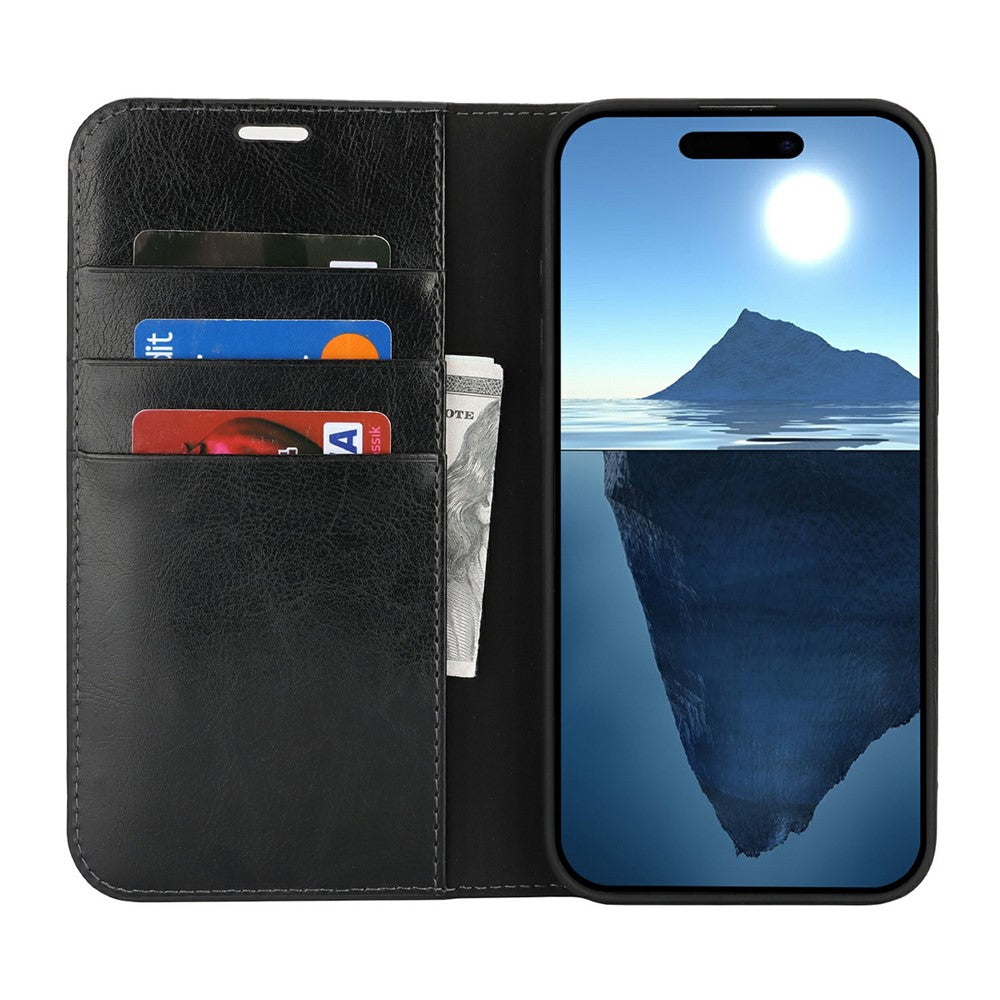 iPhone 16 Pro Echtleder-Hülle mit Kartenfach