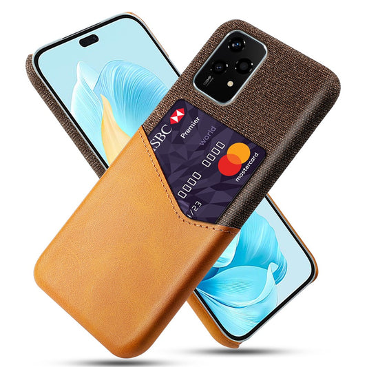 Honor 200 Lite Handyhülle – PU-Leder, Kartensteckplatz, Stoffstruktur, harte PC
