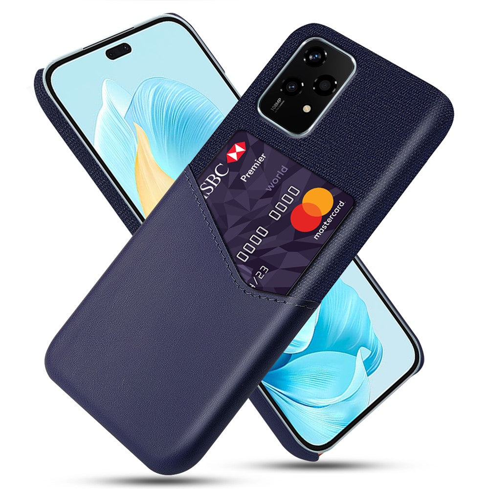 For Honor 200 Lite Case PU Leather Card Slot Cloth Texture Hard PC Phone Cover
