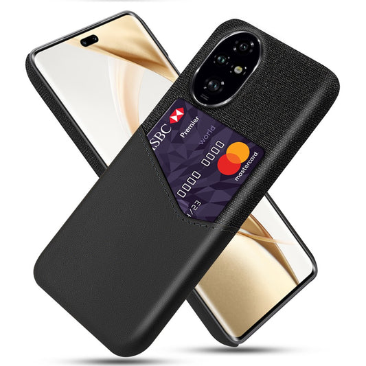 Honor 200 Pro 5G Handyhülle – PU-Leder, Kartensteckplatz, Stoffstruktur, harte PC