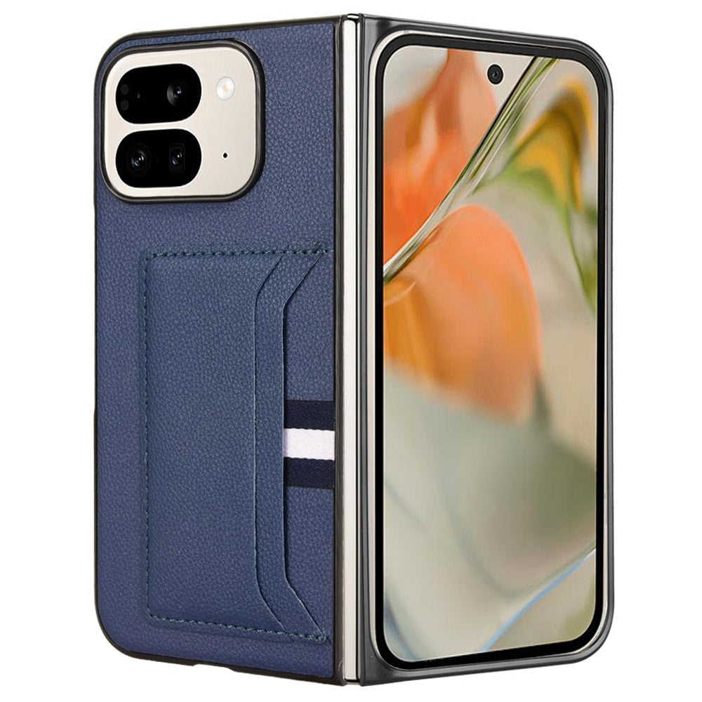 Pixel 9 Pro Fold 5G Schutzhülle – Mit Kartenhalter & Litschi-Lederstruktur