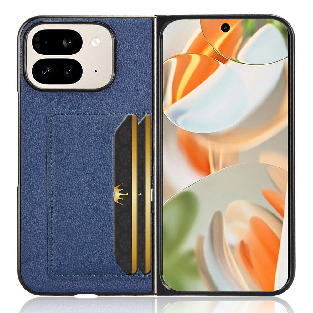 Pixel 9 Pro Fold 5G Schutzhülle – Mit Kartenhalter & Litschi-Lederstruktur