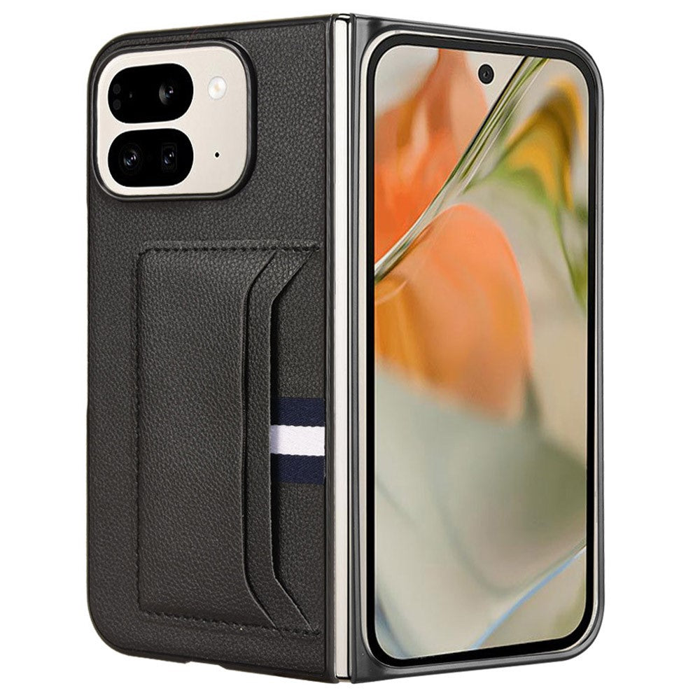Pixel 9 Pro Fold 5G Schutzhülle – Mit Kartenhalter & Litschi-Lederstruktur