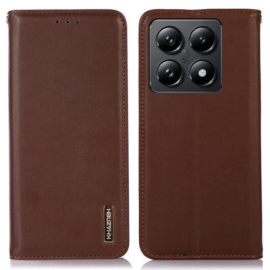 Xiaomi 14T Handyhülle – KHAZNEH aus echtem Rindsleder mit Nappastruktur