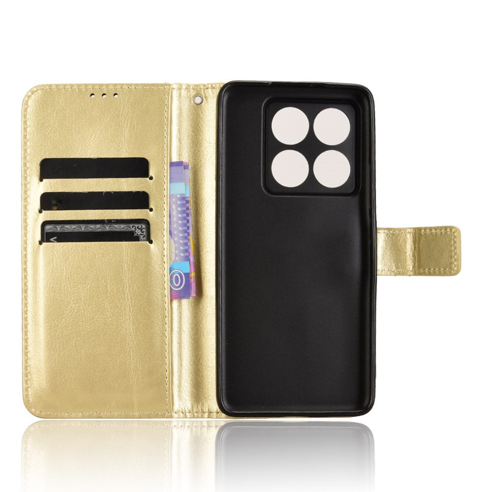 For Xiaomi 14T Case Crazy Horse Texture PU Leather Phone Wallet Cover