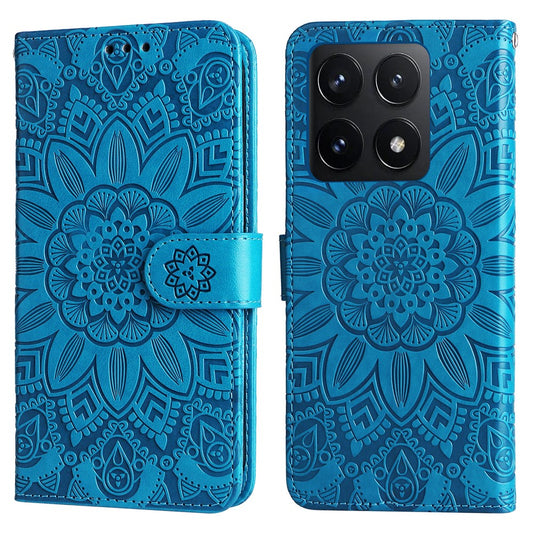 Xiaomi 14T Handyhülle – mit Sonnenblumen-Aufdruck, Leder-Geldbörsen