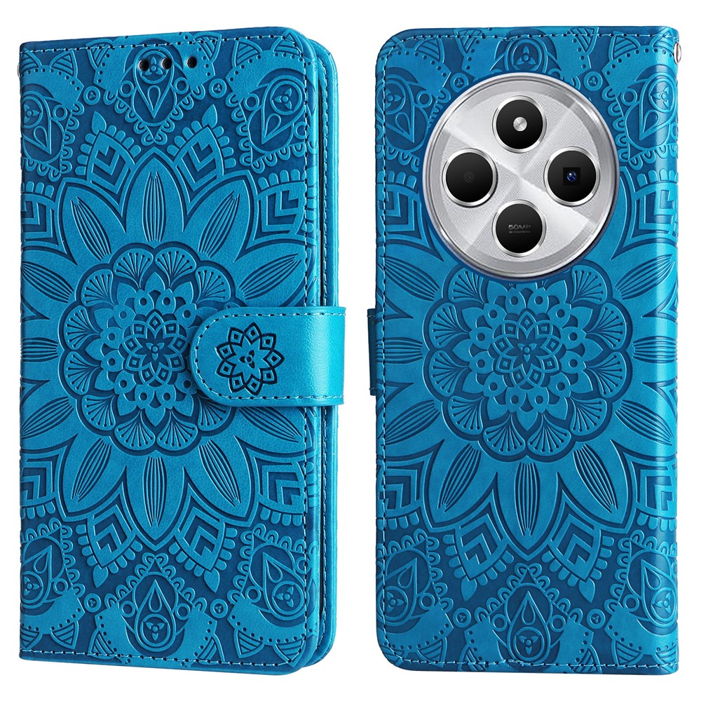 For Xiaomi Poco C75 4G / Poco M7 5G / Redmi A3 Pro 4G / 14R 5G / A4 5G / 14C 5G / 14C 4G Case Sunflower Imprint Leather Wallet Phone Cover