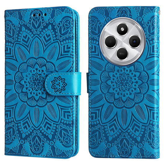 For Xiaomi Poco C75 4G / Poco M7 5G / Redmi A3 Pro 4G / 14R 5G / A4 5G / 14C 5G / 14C 4G Case Sunflower Imprint Leather Wallet Phone Cover