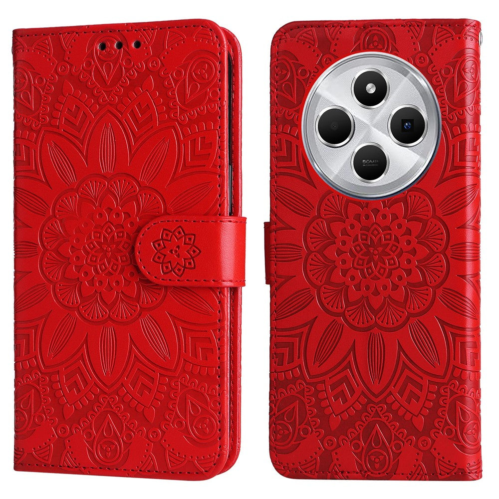 For Xiaomi Poco C75 4G / Poco M7 5G / Redmi A3 Pro 4G / 14R 5G / A4 5G / 14C 5G / 14C 4G Case Sunflower Imprint Leather Wallet Phone Cover