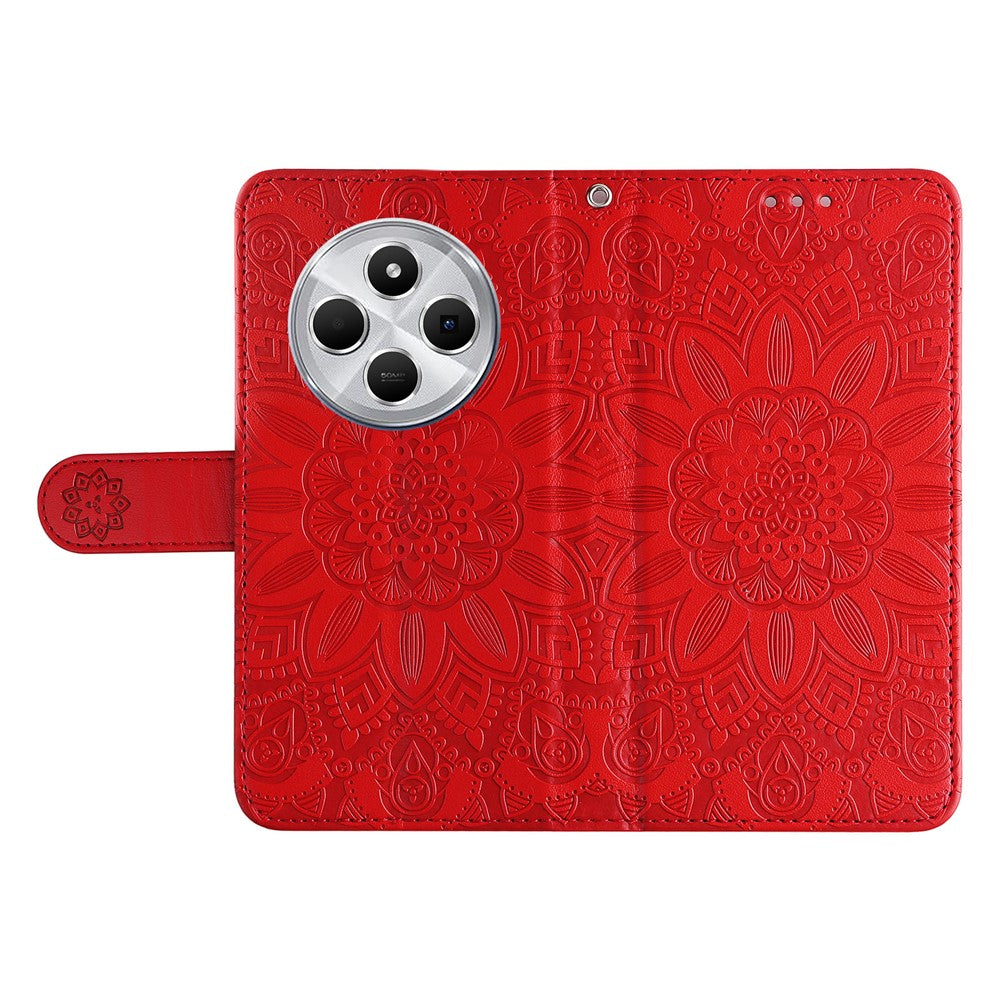 For Xiaomi Poco C75 4G / Poco M7 5G / Redmi A3 Pro 4G / 14R 5G / A4 5G / 14C 5G / 14C 4G Case Sunflower Imprint Leather Wallet Phone Cover