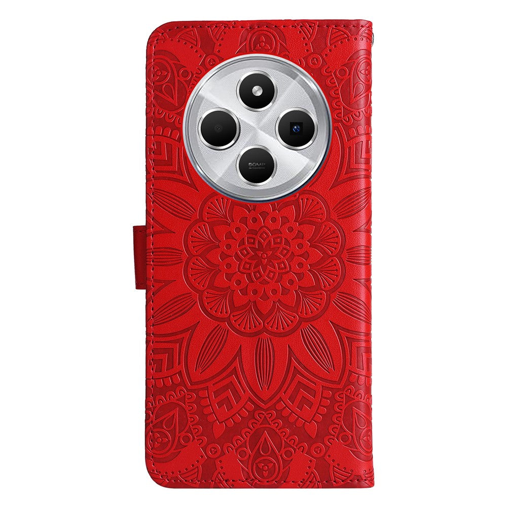 For Xiaomi Poco C75 4G / Poco M7 5G / Redmi A3 Pro 4G / 14R 5G / A4 5G / 14C 5G / 14C 4G Case Sunflower Imprint Leather Wallet Phone Cover