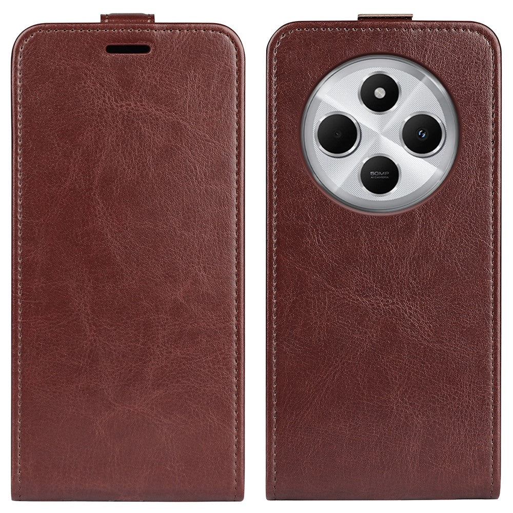 For Xiaomi Poco C75 4G / Redmi 14R 5G / 14C 4G Case with Card Slots Vertical Flip Leather Phone Cover