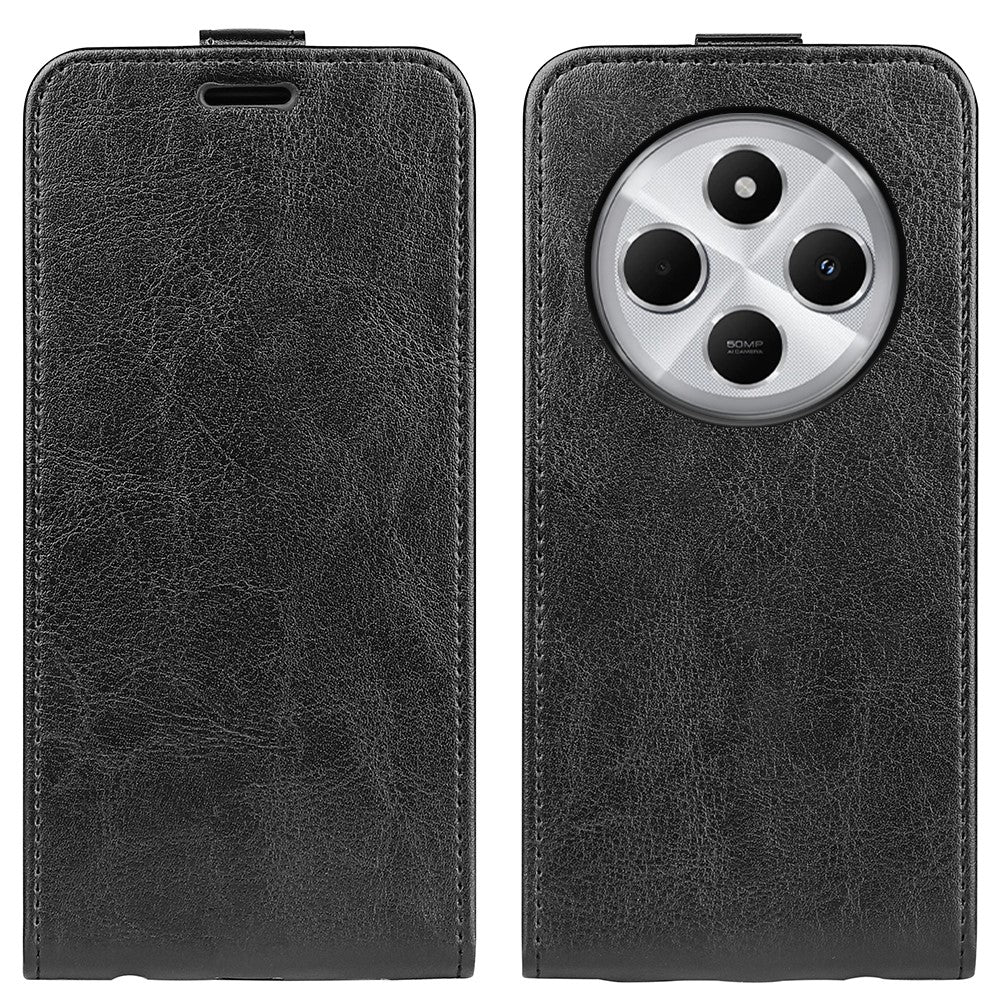 For Xiaomi Poco C75 4G / Redmi 14R 5G / 14C 4G Case with Card Slots Vertical Flip Leather Phone Cover