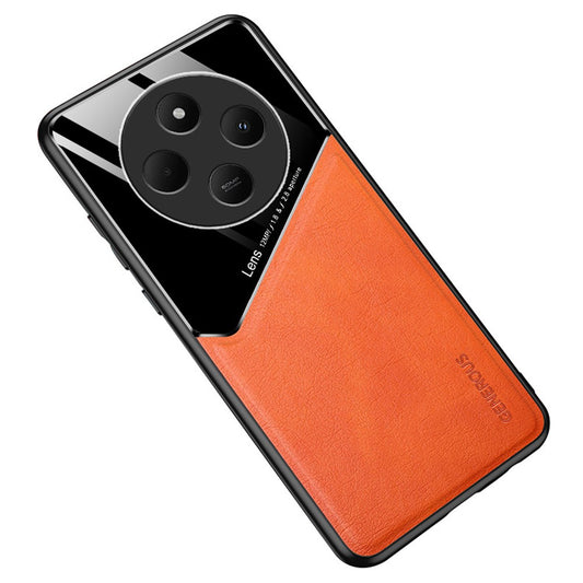 For Xiaomi Poco C75 4G / Redmi 14R 5G / 14C 4G Case Leather Coated PC+TPU Phone Back Cover