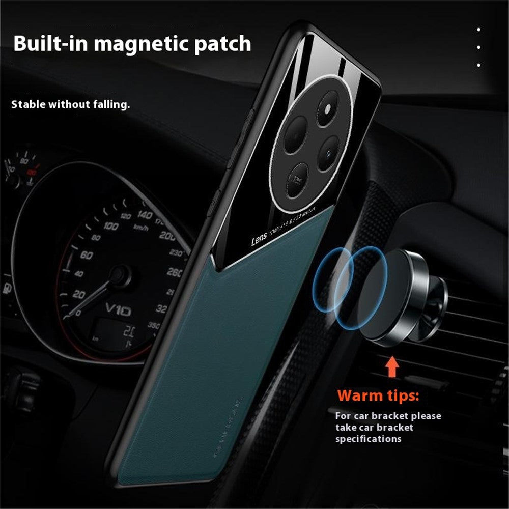 For Xiaomi Poco C75 4G / Redmi 14R 5G / 14C 4G Case Leather Coated PC+TPU Phone Back Cover