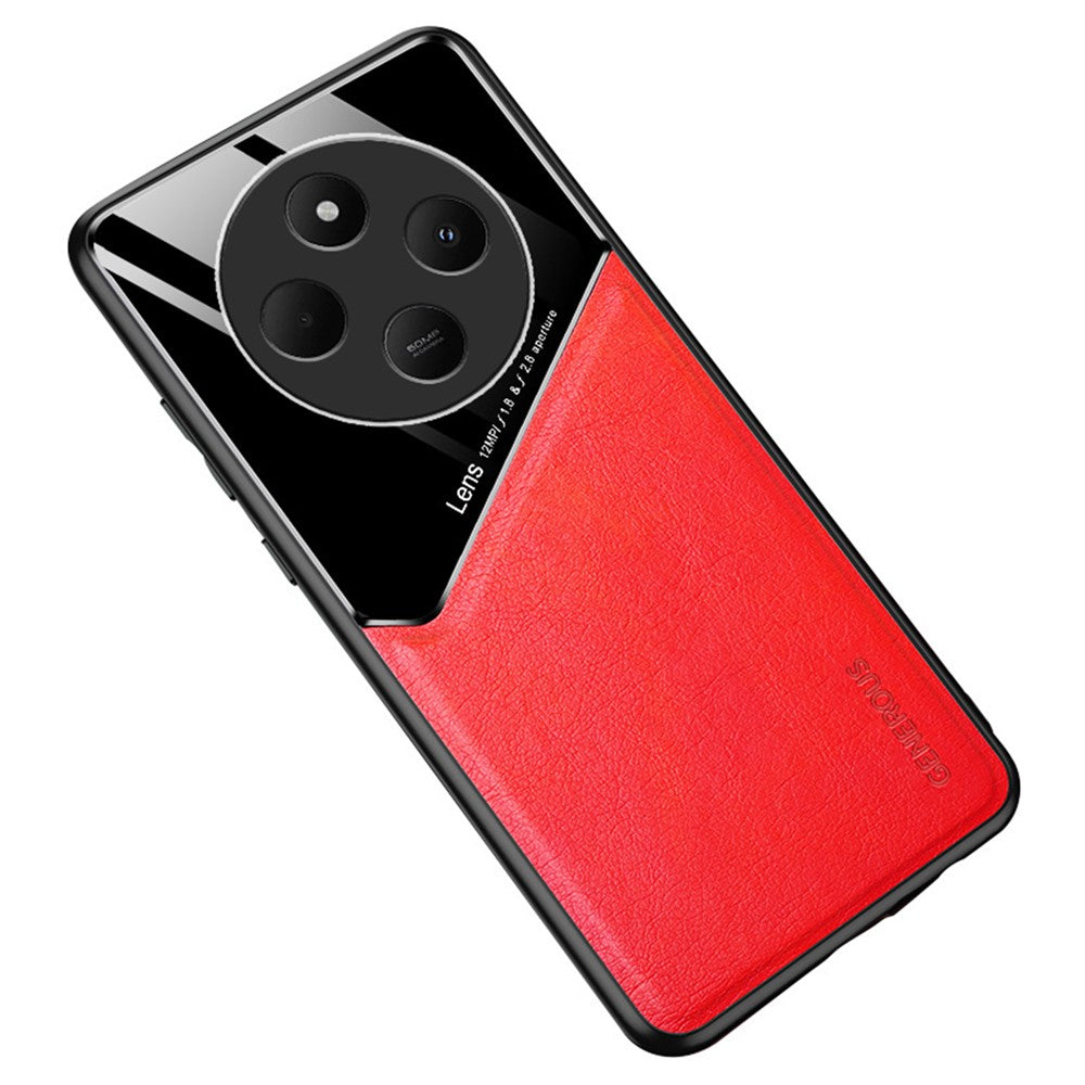 For Xiaomi Poco C75 4G / Redmi 14R 5G / 14C 4G Case Leather Coated PC+TPU Phone Back Cover