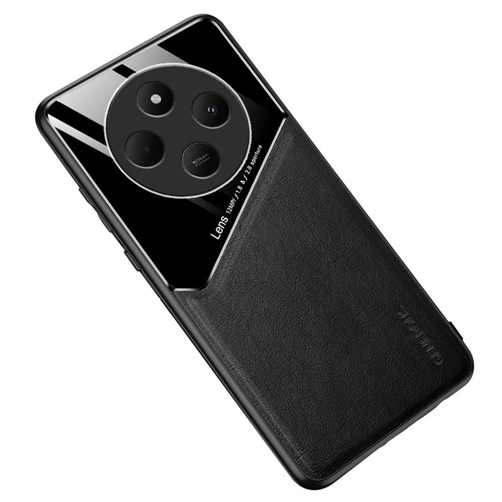 For Xiaomi Poco C75 4G / Redmi 14R 5G / 14C 4G Case Leather Coated PC+TPU Phone Back Cover