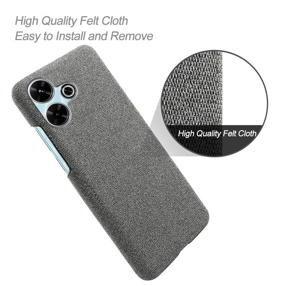 For Xiaomi Redmi 13 4G Case Cloth Texture Anti-Scratch Protective PC Phone Cover