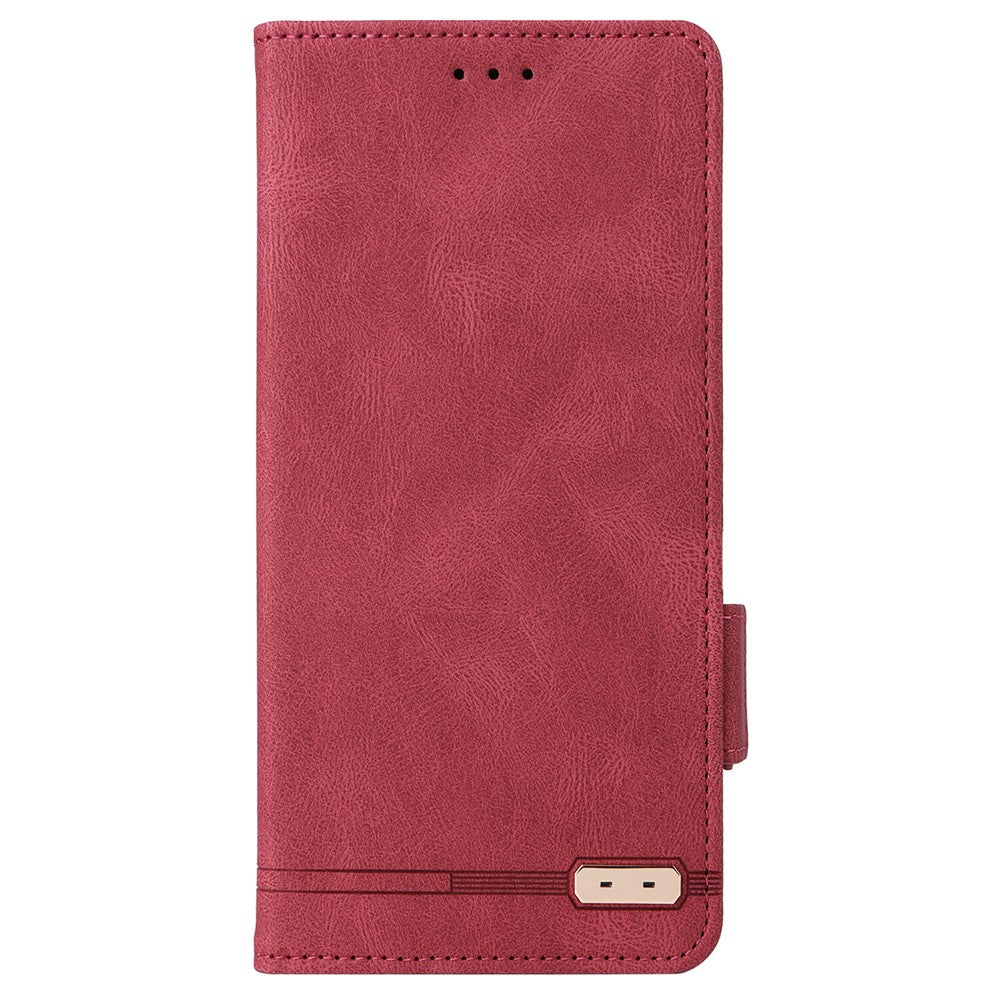 For Xiaomi Poco C75 4G / Redmi 14R 5G / 14C 4G Case Leather Wallet Flip Phone Cover with Hardware Decor