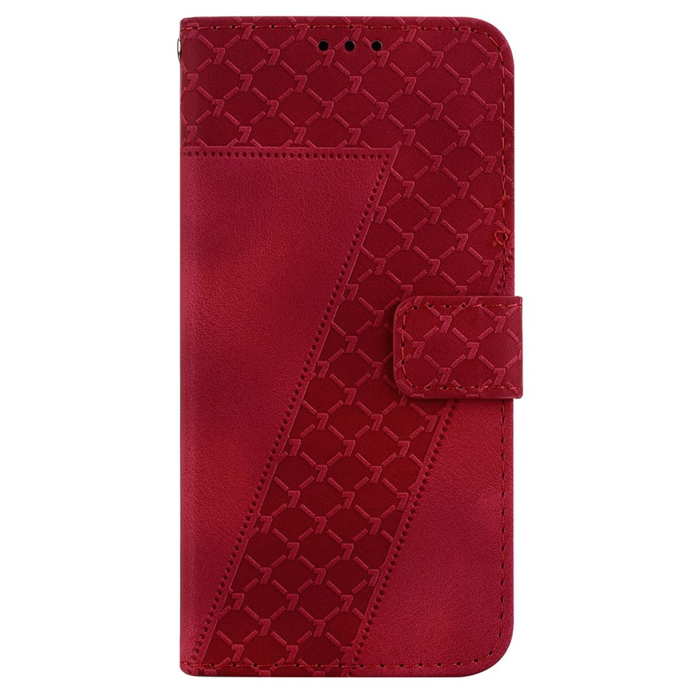 For Xiaomi Poco C75 4G / Redmi 14R 5G / 14C 4G Stand Case 7-Shaped Pattern Imprint Leather Phone Cover