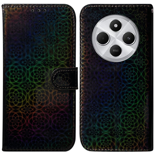 For Xiaomi Poco C75 4G / Redmi 14R 5G / 14C 4G Stand Case Dazzling Flower Leather Phone Cover