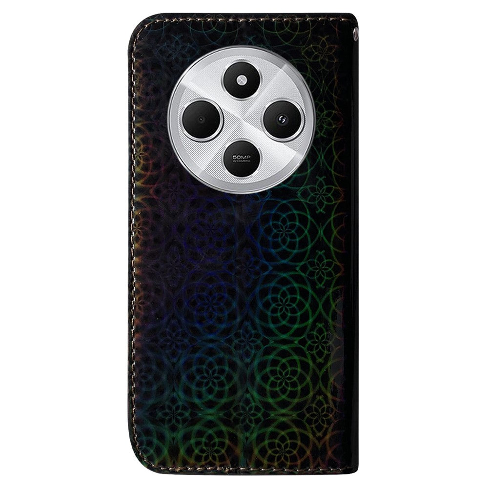 For Xiaomi Poco C75 4G / Redmi 14R 5G / 14C 4G Stand Case Dazzling Flower Leather Phone Cover
