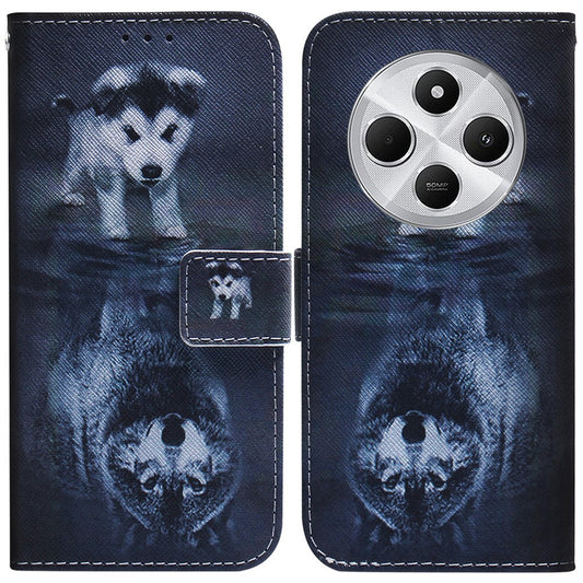 For Xiaomi Poco C75 4G / Redmi 14R 5G / 14C 4G Wallet Case Pattern Print Leather Phone Cover