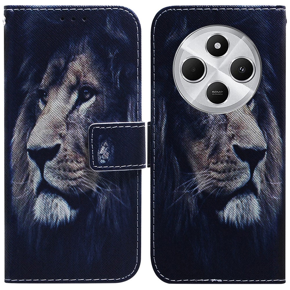 For Xiaomi Poco C75 4G / Redmi 14R 5G / 14C 4G Wallet Case Pattern Print Leather Phone Cover
