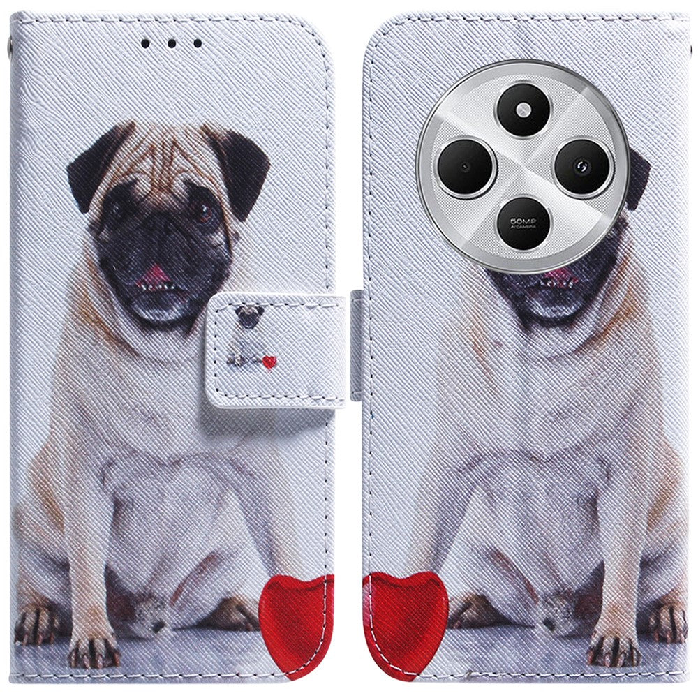 For Xiaomi Poco C75 4G / Redmi 14R 5G / 14C 4G Wallet Case Pattern Print Leather Phone Cover