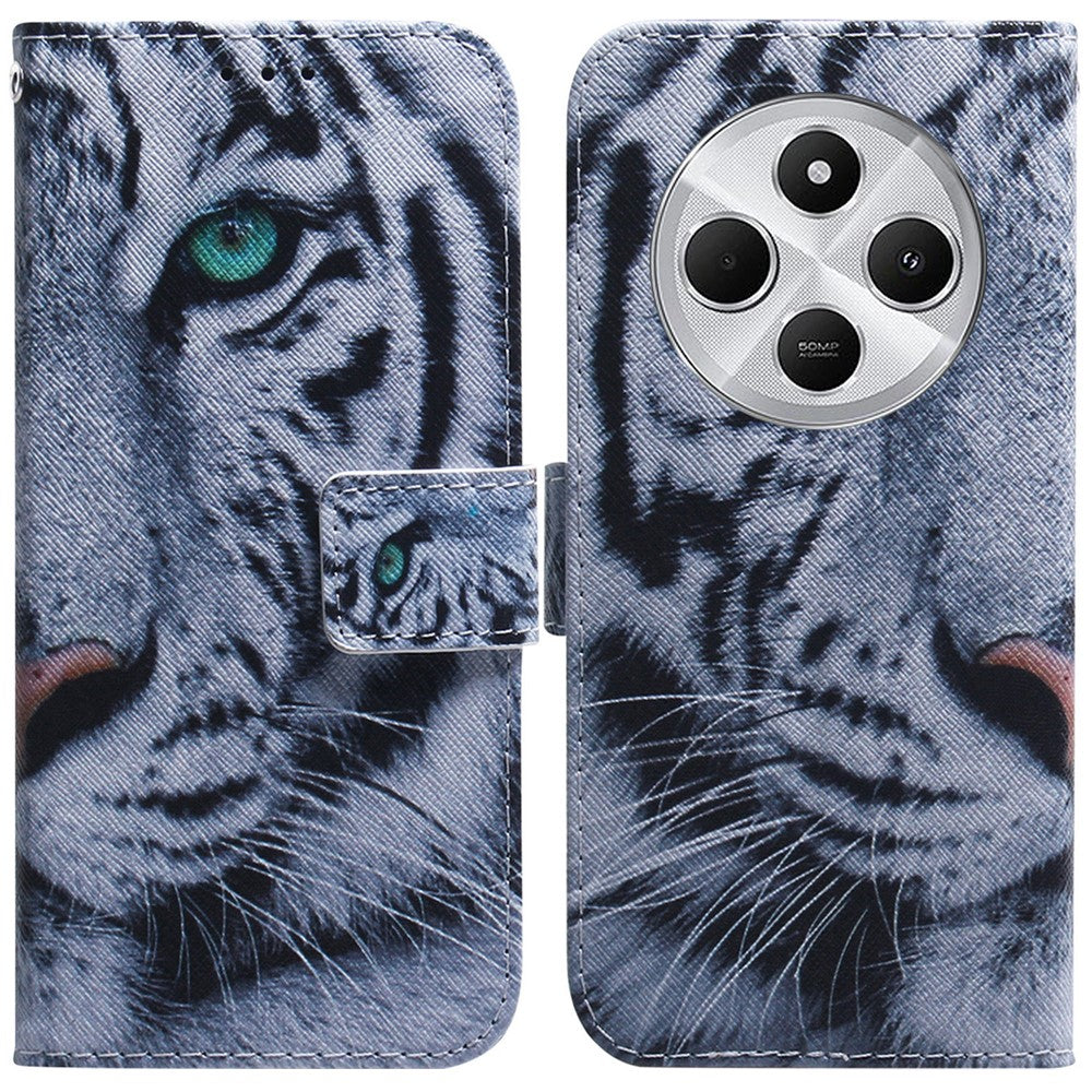 For Xiaomi Poco C75 4G / Redmi 14R 5G / 14C 4G Wallet Case Pattern Print Leather Phone Cover