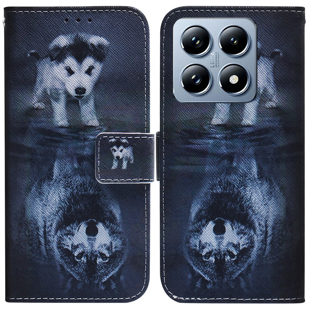 For Xiaomi 14T Wallet Case Pattern Print Leather Phone Cover