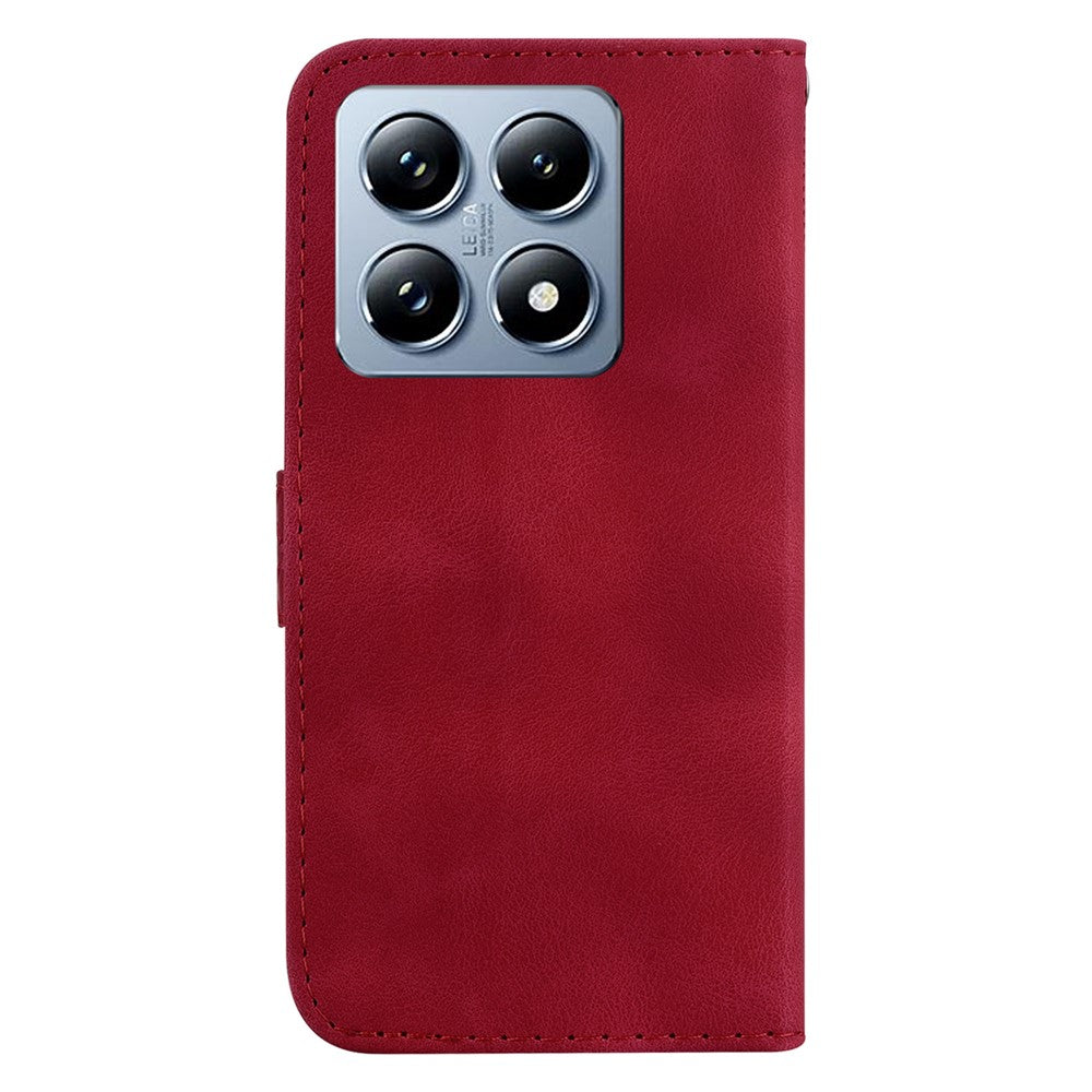 For Xiaomi 14T Stand Case 7-Shaped Pattern Imprint Leather Phone Cover
