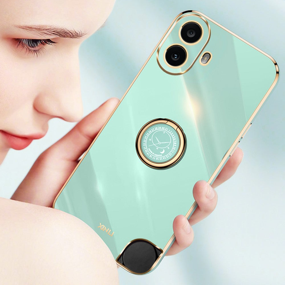 Nothing CMF Phone 1 Handyhülle – Galvanisierte TPU-Rückseite, kratzfest, mit Ringständer