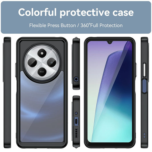 For Xiaomi Poco C75 4G / Redmi 14R 5G / 14C 4G Case TPU +Acrylic Protective Clear Phone Cover