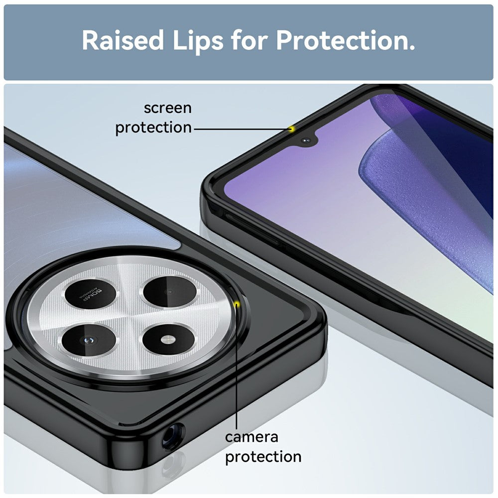 For Xiaomi Poco C75 4G / Redmi 14R 5G / 14C 4G Case TPU +Acrylic Protective Clear Phone Cover