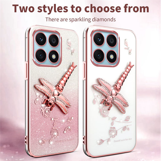 Xiaomi 14T Handyhülle – KADEM Libelle Ständer TPU Blumen Glitzer
