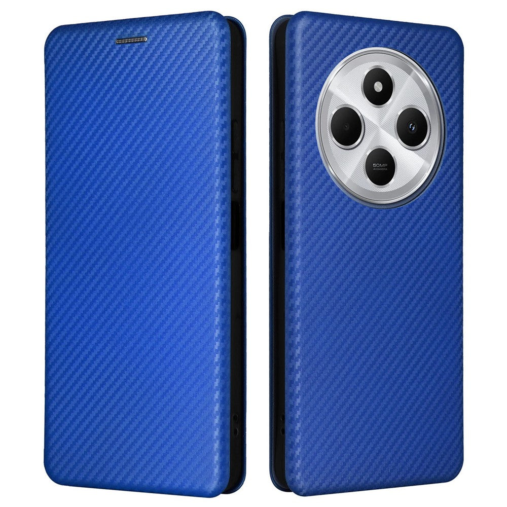 For Xiaomi Poco C75 4G / Redmi 14R 5G / 14C 4G Case Carbon Fiber Texture Drop-Proof PU Leather Phone Cover