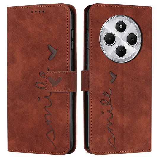 For Xiaomi Poco C75 4G / Redmi 14R 5G / 14C 4G Case Viewing Stand PU Leather Phone Cover Imprinted Pattern