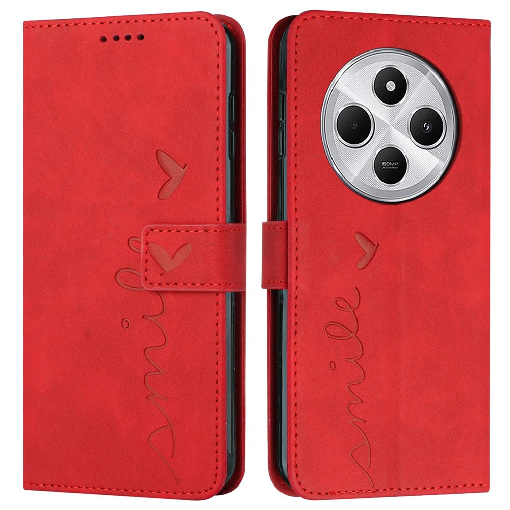 For Xiaomi Poco C75 4G / Redmi 14R 5G / 14C 4G Case Viewing Stand PU Leather Phone Cover Imprinted Pattern