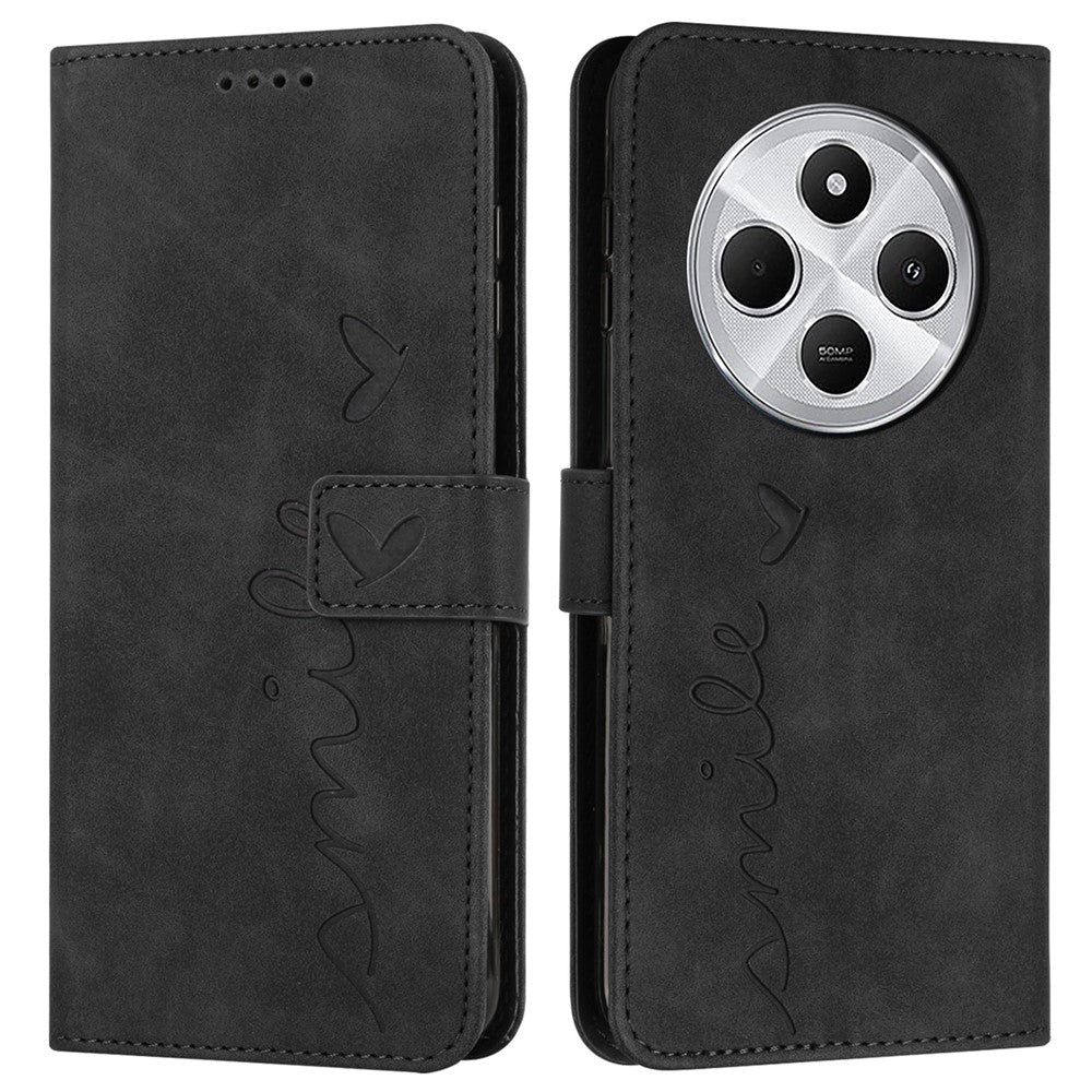 For Xiaomi Poco C75 4G / Redmi 14R 5G / 14C 4G Case Viewing Stand PU Leather Phone Cover Imprinted Pattern