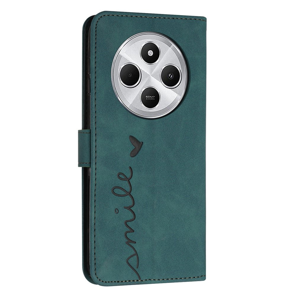 For Xiaomi Poco C75 4G / Redmi 14R 5G / 14C 4G Case Viewing Stand PU Leather Phone Cover Imprinted Pattern