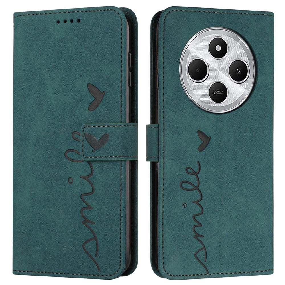 For Xiaomi Poco C75 4G / Redmi 14R 5G / 14C 4G Case Viewing Stand PU Leather Phone Cover Imprinted Pattern