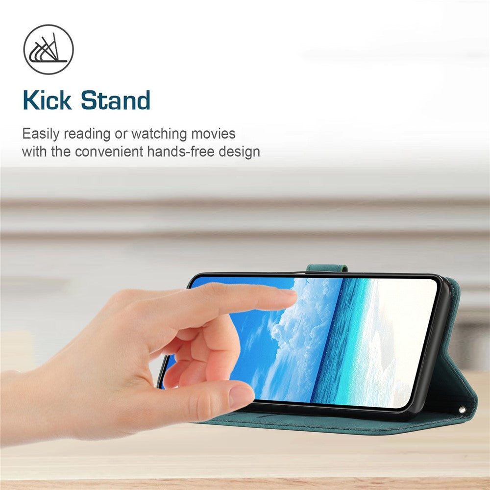 For Xiaomi Poco C75 4G / Redmi 14R 5G / 14C 4G Case Viewing Stand PU Leather Phone Cover Imprinted Pattern
