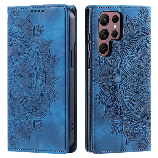 Galaxy S25 Ultra Wallet-Hülle – Mit Magnetverschluss & Muster aufgedruckt