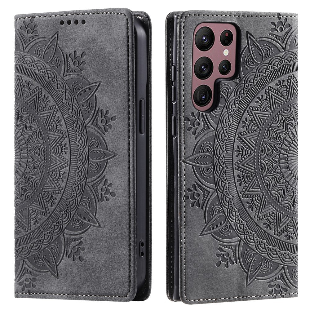 Galaxy S25 Ultra Wallet-Hülle – Mit Magnetverschluss & Muster aufgedruckt