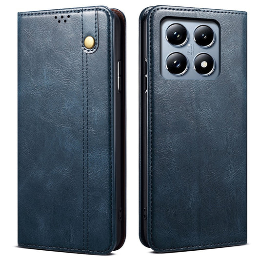 Xiaomi 14T Pro Wallet-Handyhülle – Crazy Horse Textur Waxy Leder Standfunktion