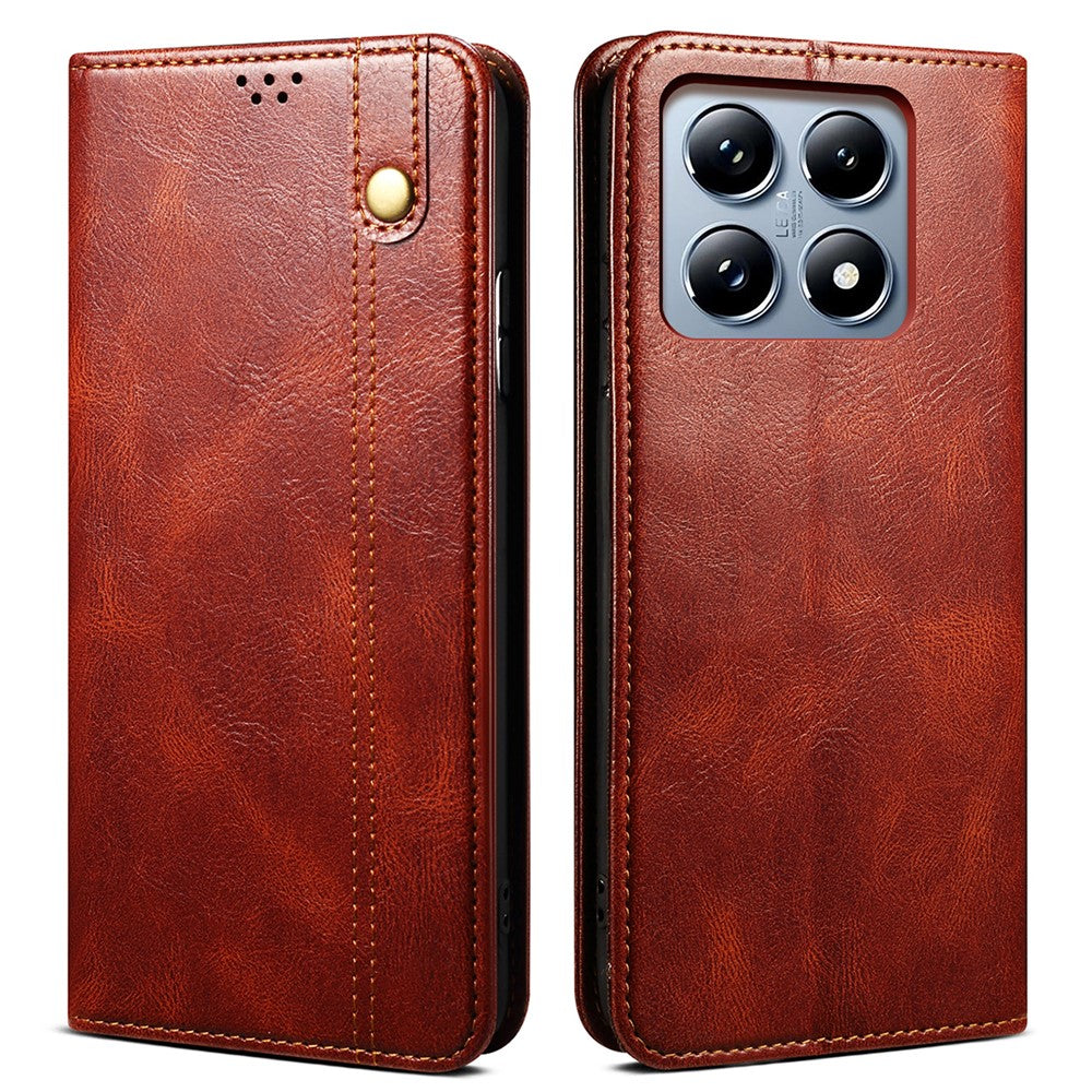 For Xiaomi 14T Pro Case Crazy Horse Texture Waxy Leather Wallet Stand Phone Cover
