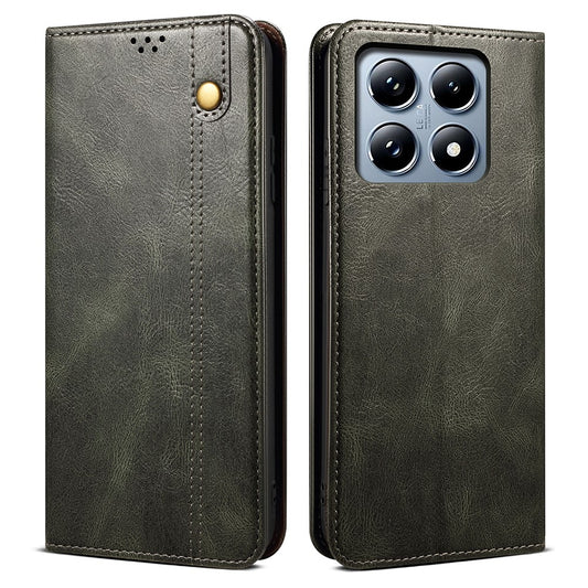 Xiaomi 14T Wallet-Handyhülle – Crazy Horse Textur Waxy Leder Standfunktion