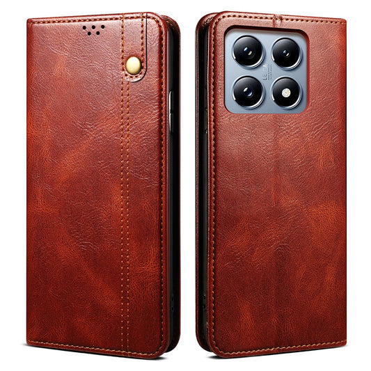 Xiaomi 14T Wallet-Handyhülle – Crazy Horse Textur Waxy Leder Standfunktion