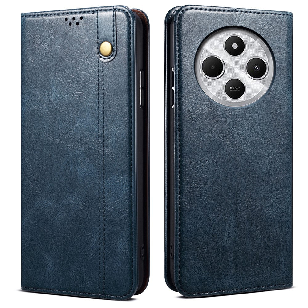 For Xiaomi Poco C75 4G / Redmi 14R 5G / 14C 4G Case Crazy Horse Texture Waxy Leather Wallet Stand Phone Cover